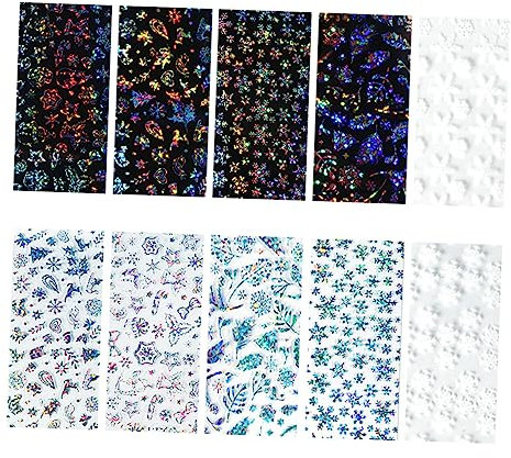minkissy 3feuilles Patchs Pour Ongles De Noël Autocollants De Manucure Créatifs Décalcomanies Pour Nail Art Motifs Flocon Motif Pour Femmes Et Filles