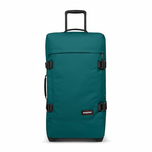 Eastpak Tranverz M Valise Moyenne 78L (67 x 35,5 x 30 cm), bagage à roulettes, valise légère et résistante avec double compartiment, poignée télescopique & serrure TSA - PEACOCK GREEN