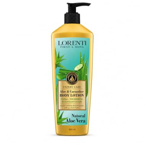 LORENTI TOKYO & SEOUL Damen Aloe Vera & Cucumber Body Lotion 400ml | Körpercreme mit Tiefenpflege | Körperlotion | Feuchtigkeitslotion | Körperpflege Frauen