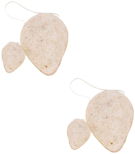 Angoily 4piezas Esponjas Exfoliantes Faciales De Piel Amigable De Núcleo De De Nuez Para Limpieza y Desmaquillado Para Mujeres y Niñas