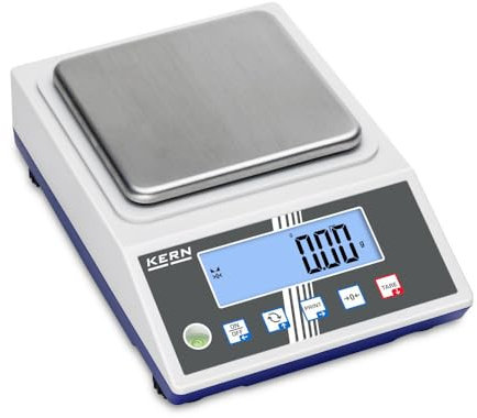 Kern PCJ 600-2M - Präzisionswaage, mit Alibispeicher und optional mit Eichung, Ablesbarkeit [d]: 0,01 g, Wägebereich [Max]: 600 g, Wägeplatte: BxT 130x130 mm (Edelstahl), UNGEEICHT