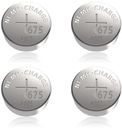 675 Rechargeable Hearing Aid Battery, 4 Pack 675 Button Rechargeable Batteries for Wokyo Hearing Aid Amplifiers Battery Charger