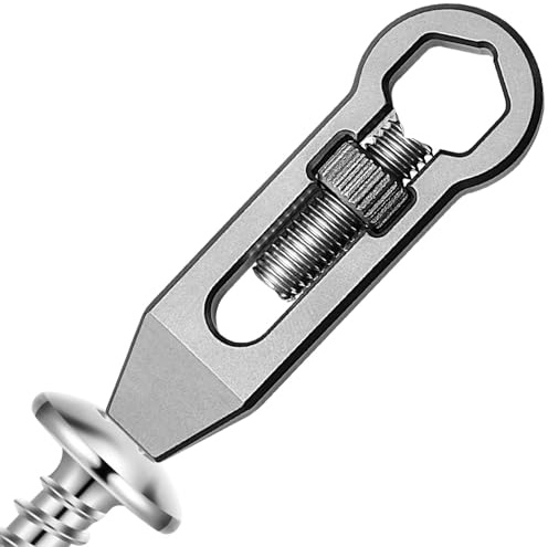 Levier en titane, outil multifonction avec barre de levier, clé en alliage de titane multifonction, outil de levier de poche, porte-clés multifonction Prybar pour homme