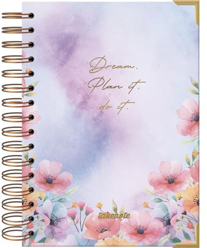 ‎DOHE Bullet Journal A5 - Gepunktetes Notizbuch für Organisation und Notizen, Größe 15,5 x 21,5 cm, Doppel-Spiralbindung (Wire’o), 192 Seiten, dickes Papier (100 g/m²) - Takenote Amapola