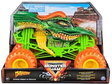 Monster Jam, Camión monstruo oficial Grave Digger, vehículo fundido a presión Currituck Grain Co Collector, escala 1:24, juguetes para niños y niñas a partir de 3 años