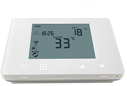 Digital Thermostat, Tuya Smart Gas Boiler, Wireless Thermostat And 6 Sub-Chamber Hub Controller Central For Floor Heating Cable/Heat Mat,for Control Room Temperature(5A Boiler and Module)