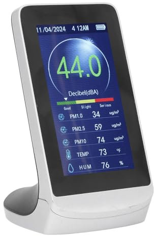 Dezibel-Messgerät, LCD-Schallpegelmesser, Geräuschtemperatur- und Luftfeuchtigkeitsdetektor für das Heimbüro