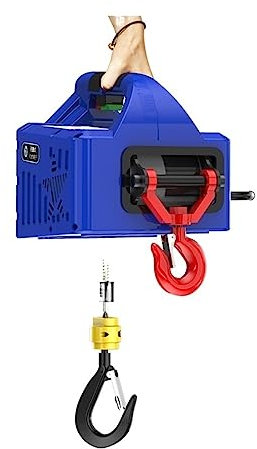 Montacarichi da Balcone, Gru portatile dell'ascensore della gru elettrica, argano elettrico di aggiornamento 100-500KG con telecomando, gru di sollevamento della fune d'acciaio,per Camion,Garage,Indu