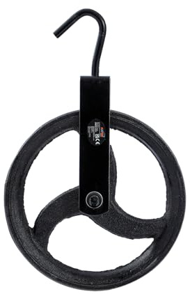 KATSU Tools Carrucola Gin 250mm con Gancio Girevole, Rullo per Ponteggi e Coperture 182127