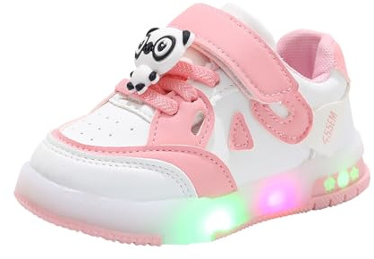 Baskets Enfants Chaussures - Sneakers Paillettes pour Fille LED Lumineuse pour Filles Glow Mode Clignotant Chaussures-Basses PU Chaussures supérieures Outdoor Indoor Chaussure