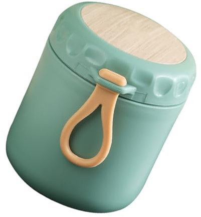 VINTORKY Tasse à Déjeuner à Double Couche Mug Pratique Pour Étudiants Pour Soupe Lait Et Porridge Compatible Micro-ondes Verte