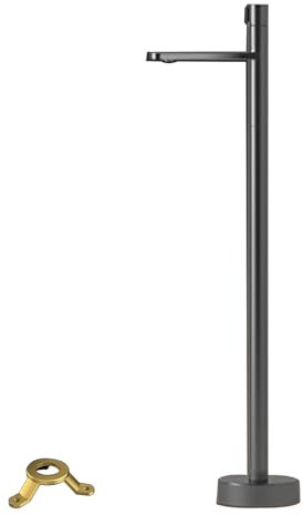 JLLEIZYZ Wasserzapfstelle, Granit Wasserzapfsäule, Innendusche, Keramikventilkern, Geeignet für Badezimmer, Fitnessstudio, Villen(Gray)