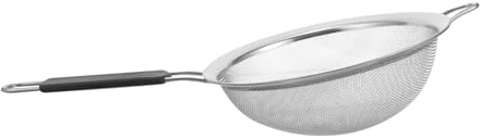 iplusmile Colador Inoxidable de Fina Filtro de Cocina para Aceite y Alimentos Grande con Mango de Plástico y Orificio para Colgar para Filtrar Jugos y Cocinar