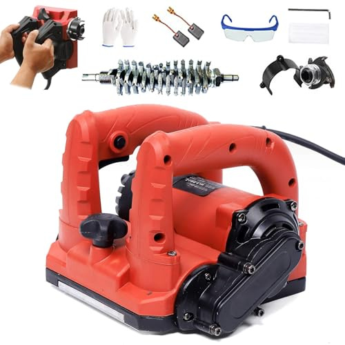 Raboteuse murale électrique, 2980 W, machine de rainurage automatique avec 20 lames, profondeur réglable de 0 à 4 mm, pelle à béton portable pour la rénovation des murs en granit