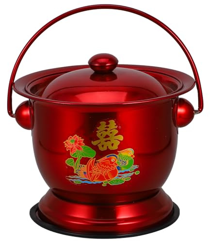 ibasenice Pot de Chambre pour Adultes en Acier Inoxydable Couvercle et Anneau Antidérapant Urinoir Portable Grosse Capacité pour Personnes Âgées et Femmes Enceintes Toilette de Chevet