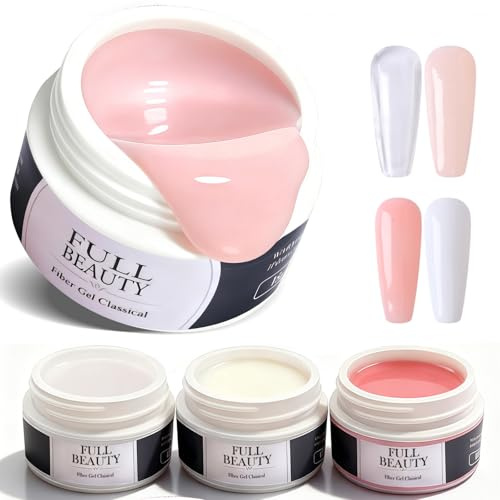 4 Pezzi 15ml Gel Ricostruzione Unghie, Gel Unghie Ricostruzione Kit 4 Colori, Builder Gels Unghies, facile lavorabilità, per allungamento e riparazione delle unghies, Adatto per Principianti