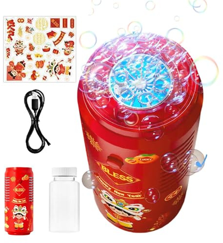 Machine à Bulles pour Fêtes, Jouet Multi-Modes avec Lumière et Son Réglables, Jouets à Bulles d'Extérieur, pour Famille Rassemblement Extérieur Fêtes Festivals Événements Fête