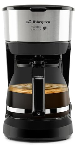 Orbegozo CG 4506 Cafetera de Goteo Automática con Detalles de Acero Inoxidable - 6 Tazas, Filtro Permanente, Antigoteo y Jarra Apta para Lavavajillas
