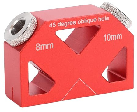 LICAEVEY 45 Degree Drill Positioner, Dowel Drill Joiner for Woodworking with Aluminum Alloy, No Screws or Nails, Joints for Furniture Frames Toys