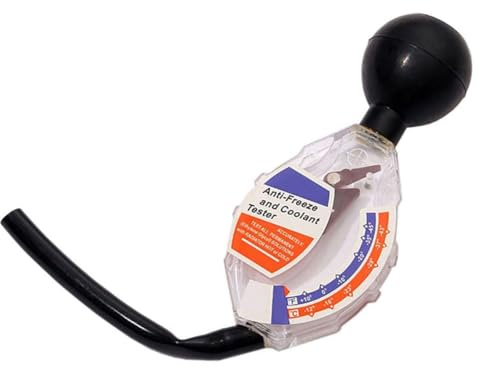 Medidor anticongelante de dial – Hidrómetro de refrigerante preciso para pruebas de congelación/punto de ebullición del motor, diseño compacto portátil con doble escala métrica/imperial