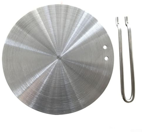 Drivstraw Disco diffusore di calore in acciaio inox per piani cottura a induzione, elettrici e a gas, manico staccabile, distribuzione uniforme del calore per ghisa, rame e acciaio inossidabile (B)