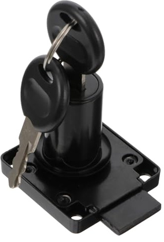Artibetter Security Mailbox Lock with Key Drawer Cupboard Lock for Office Furniture Black Long Core