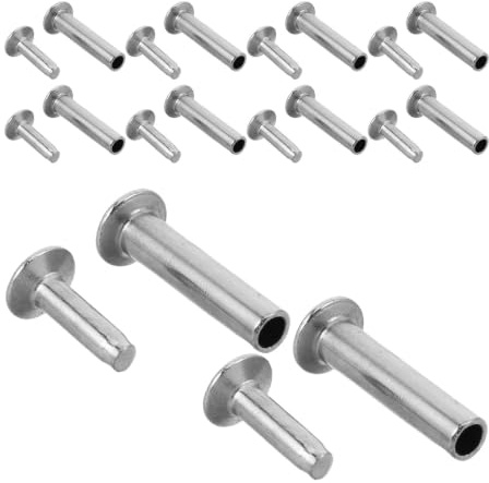 FENICAL 10 Rivets Métalliques Argentés pour Fixation de Manche de Spatule et Louche, Résistants la Chaleur, Faciles à Entretenir, pour Réparation D'ustensiles Cuisine