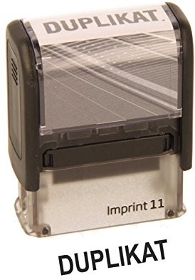 Lagerstempel Selbstfärber Duplikat von Gravurxpress