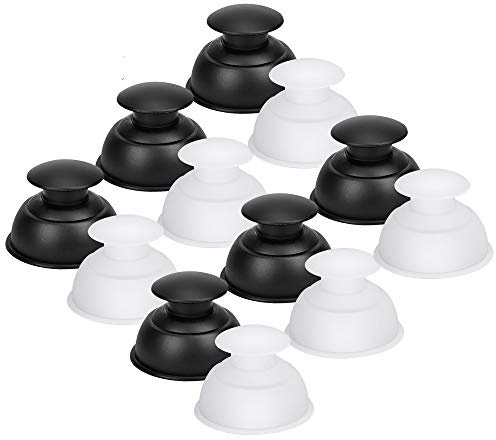 Silicone Cupping Therapy Sets Cups Massage,12pcs Professional Vacuum Cupping Anti Cellulite Suction Cup for Facial Body Massage,Deep Tissue,Myofascial Release,Pain Relief (Black+White)