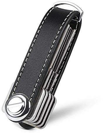 flintronic® Porte-clés Intelligent de Poche en Cuir | Homme | détachable | boîte-Cadeau stylée (Peut accueillir 10 à 12 clés Multiples)
