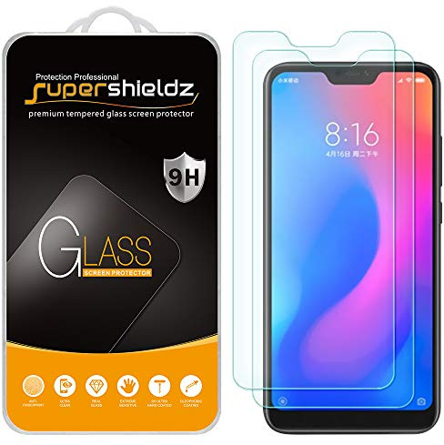 Supershieldz - Protector de pantalla para Xiaomi Mi A2 Lite (cristal templado, antiarañazos, sin burbujas)
