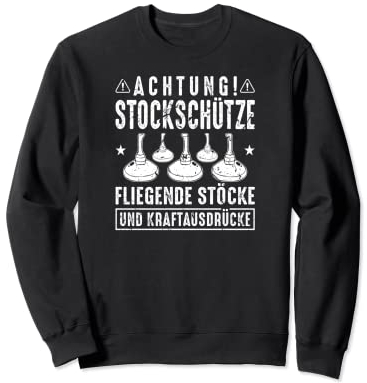 Stockschütze Eisstock Stockschießen Sweatshirt
