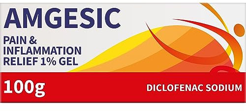 Amgesic Pain Relief 1% Gel 100g– Relief Diclofenac Gel – Anti-Inflammatory Gel for Back Pain Relief, Muscle Aches, Stiff Joints and Swelling