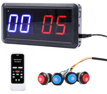 Ledbrigym Electronic Score Keeper Scoreboard with Remote for Cornhole Basketball Ping Pong Table Tennis Badminton Volleyball Baseball Billiard Squash Quiz Kids Electronic Digital Clock