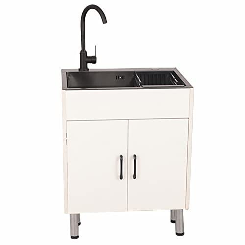 Spülbecken Waschbecken,Spülenschrank Spüle mit Armatur,Singleküche Küchenspüle,Set Spüle mit Unterschrank,Wirtschaftliche Senke Kitchen Sink,Gastro Spültisch,für Außen Innen Küche Restaurant ( Color :