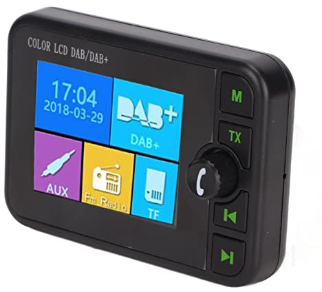 Digitaler Receiver für Auto, DAB DAB Plus FM -Freisprecheinrichtung, 2,4-Zoll-Farb-LCD-Display, Einfache Installation, Unterstützt -Musikwiedergabe,