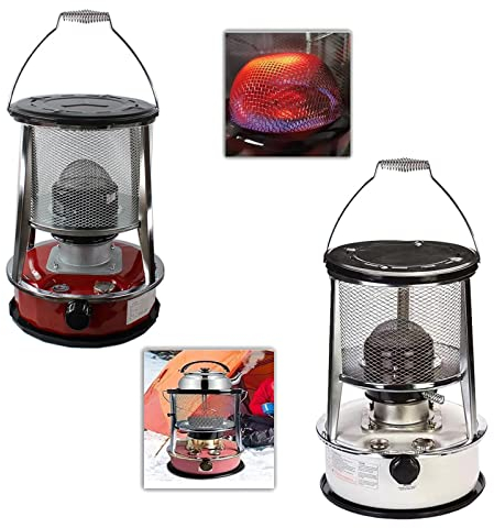 Estufa de camping con calentador de aceite de queroseno de 4,6 L y 6 L para tienda de campaña de potencia de fuego ajustable, quemador de estufa de queroseno eficiente sin calefacción eléctrica (
