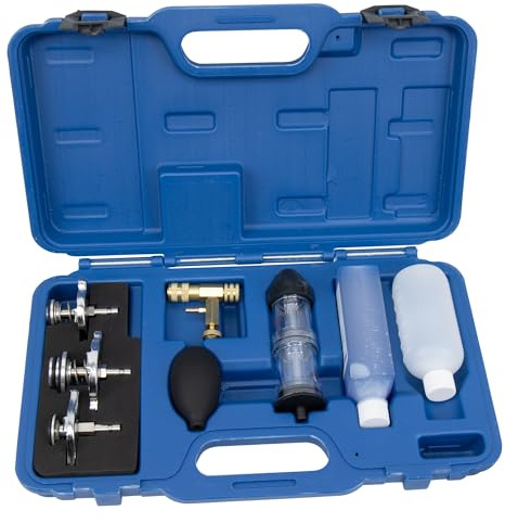 RepTools CO2 Tester Kühlwasser KFZ inkl 250ml Testflüssigkeit | Zylinderkopfdichtung prüfen Universal Lecktester für Motoren PKW LKW Transporter Kühler Kühlmittel