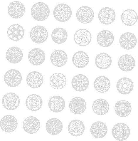EXCEART Geometrische Schablonen Zum Basteln 42-teilige Mandala-malvorlagen Wiederverwendbar Und Einfach Zu Verwenden