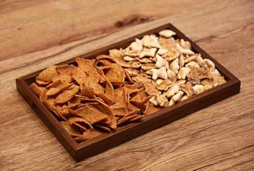 deccaro Piatto da portata in legno di acacia di alta qualità, quadrato, grande, 31 cm