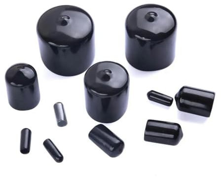 Silikonkappenabdeckung, weiche Hülle, Gummischraube, 5M6M8M10M12M14M16M18M20, Stopfen, dekorative Endkappen, Gewindestopfen, H 38, 3-teilig, schwarz