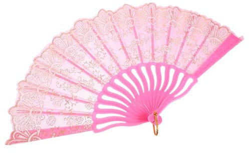 Alipis Handfächer Handgefertigte Spitze Für Hochzeitsdekor Tanzrequisiten Rosen-handfächer Partygeschenke Bühnendekoration