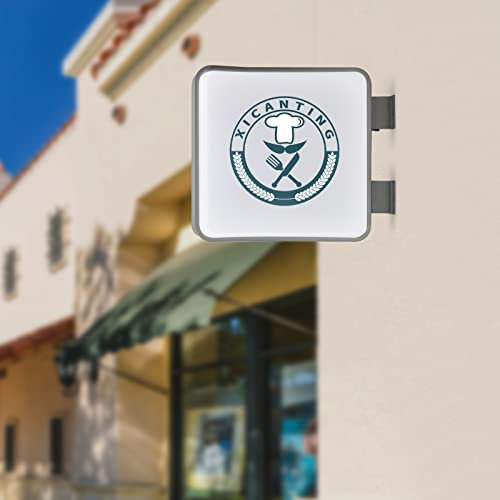 50cm Quadrat Lichtbox,LED Leuchtreklame Schild, Ladenschild wasserdichte Doppelseitige Leuchtkasten Leuchtschild Projektion Blank Beleuchtet Leuchtreklame （Muster nicht enthalten）