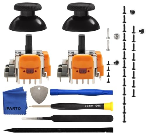 iParto Kit de remplacement de joysticks à effet Hall 2 pièces pour PS5 – sticks analogiques 3D anti-dérive pour PlayStation 5