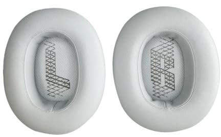 Ersatz Ohrpolster für JBL E65 E65BTNC/Duet NC,Weicherem Leder(Weiß) | Ersatzpolster für JBL Live 650 660 BTNC/Live 650 660 NC Kopfhörer
