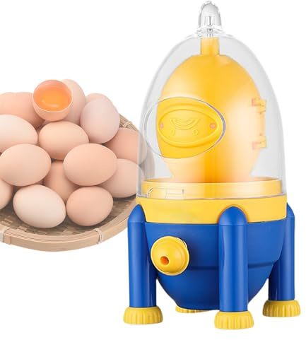Spinner d'oeufs - portable avec mécanisme rotatif | Mélangeur blanc sans morceaux de jaune mélanges échappé | Eegg shaker pour le petit déjeuner dans la cuisine préparation et la