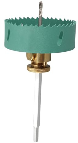 Aramox Abridor de Agujeros, Broca de Sierra de Agujeros Hexagonales con Cubierta de Polvo de 125 Mm para Techo de Tablero de Yeso, Madera Sólida, Madera de Ingeniería, MDF, Plástico (110 mm)