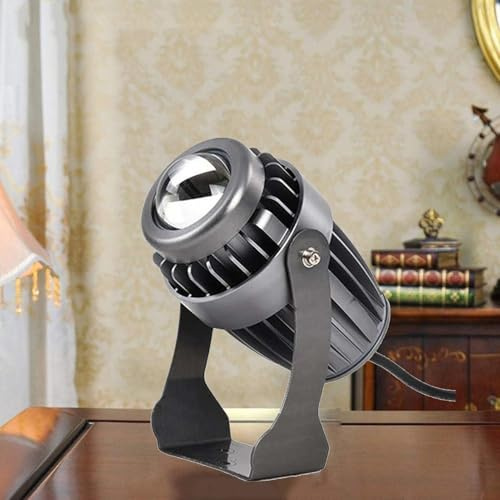 MQDLJSE Foco LED de Haz Estrecho - Foco LED de Largo Alcance, Impermeable, para Exteriores, 10 W, para Pared, iluminación de paisajes, proyector de Haz Estrecho, luz de proyección RGB (RGB