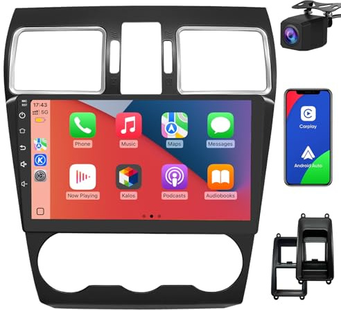 Junsun 8 Core Car Radio for Subaru Forester 2015-2018 (4GB RAM 64GB ROM) Suitable for Factory Sound Systems,5G WiFi Wireless CarPlay/Android Auto,GPS DSP RDS BT 5.0 with Backup Camera