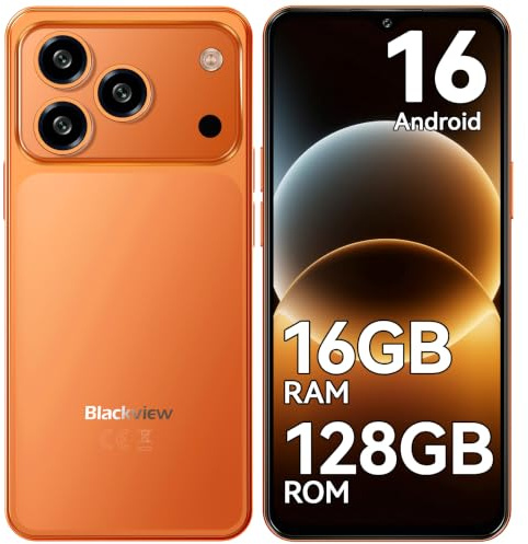 Blackview Wave 7C Telefonos Moviles Libres Android 16, 16GB+128GB, Naranja